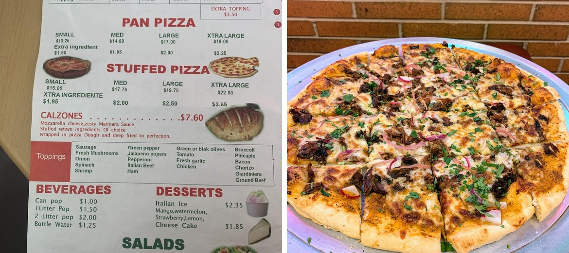Del Rio Pizzeria Menu