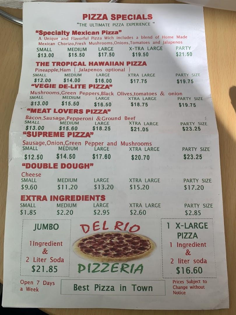 Del Rio Pizzeria Menu image 6